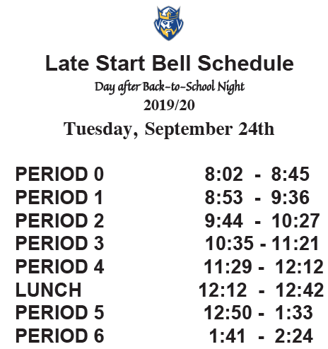 Tuesday schedule